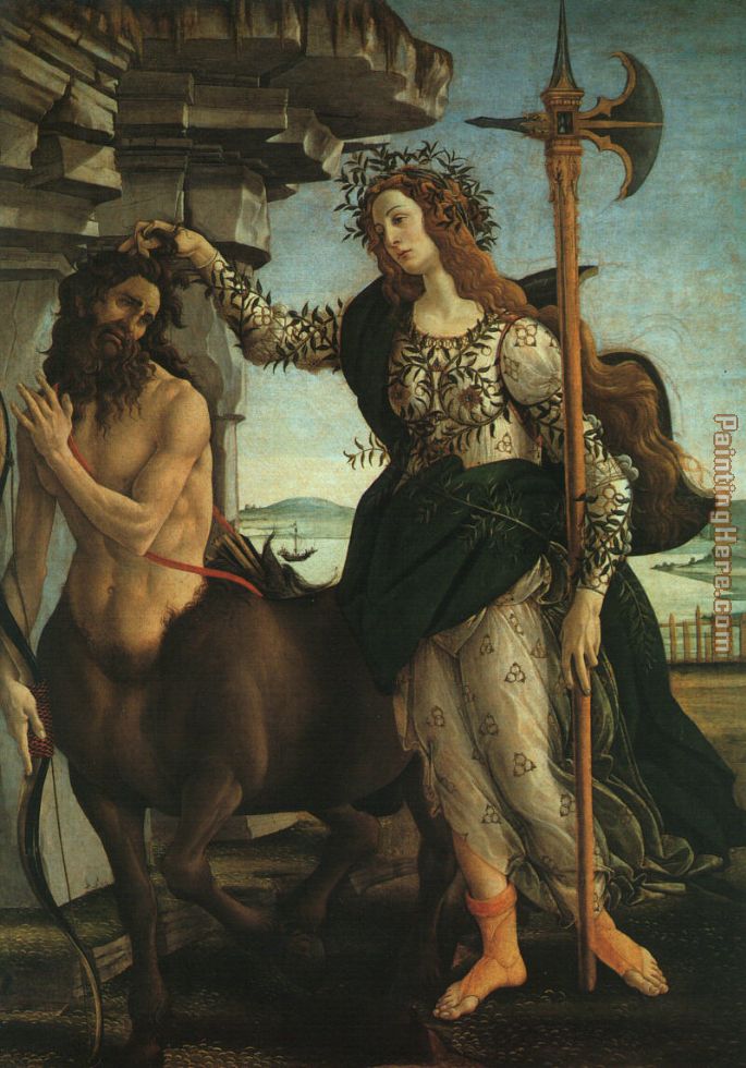 Pallas and the Centaur painting - Sandro Botticelli Pallas and the Centaur art painting